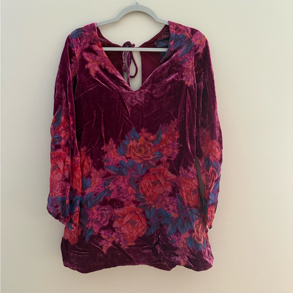 Free people velvet purple dress